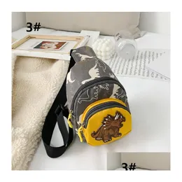 Torebki Nowe dzieci torebka torebka torebka chłopiec dinozaur mała torba moda dziecięca portfel klatki piersiowej zero torebki torby dla niemowląt upuść dhvpk