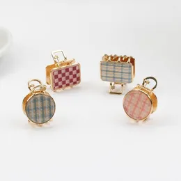 Hair Clips 2023 Korea And Japan 3.5CM Checkerboard Delicate Broken Small Scratching Back Accessories Clip For Women