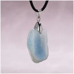 Raw Stone Irregular Cut Surface Aquamarine Necklace Mens Pendant Luxury Necklaces Pendants High Quality Necklace Jewlery Desinger Jewelry Jewellery Gems Jewels