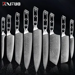 Xituo DIY Damascus Steel Blade Blade 67 طبقات اليابانية VG10 Razor Sharp Kitchn Sknife شفرة تخصيص متعددة