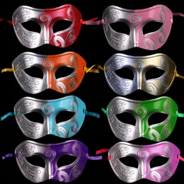 Máscara de meia face para homens, máscara de gladiador romano, carnaval veneziano, baile de máscaras, fantasia de Halloween, festa maks