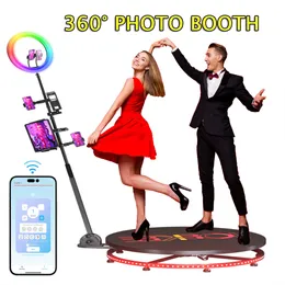 Rotating Metal Platform 360 Photo Booth Machine كشك لأحداث حفل الزفاف 360 كشك منصة 68 سم 80 سم 100 سم 115 سم