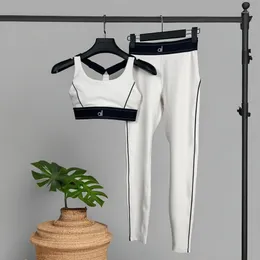 2 pezzi Womenless Women Al Yoga Set di allenamento Sportswear Gym Abiti Fiess Long Crop Top Top High Waist Abito sportivo