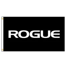 3x5fts Black Rogue Flag Decoration Banner مخصص أي شعار بوليستر لافتة داخلية في الهواء الطلق 262g