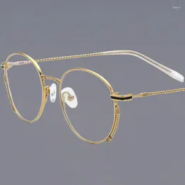 Sunglasses Frames Round Thin Titanium Women's Eyeglasses With Frame Fancy Design Personalized Eyewear Myopia Optical Glasses For Men