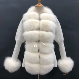 Women's Fur OFTBUY 2023 Winter Women Fashion Coat Natural Real Placket Luxury Thick Wool Warm Outerwear Streetwear