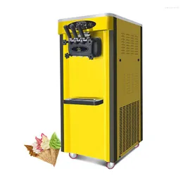 Commercial 3 Flavors Soft Ice Cream Machine Vertical Fruit Roll Maker Yogurt Making Vending For Sale