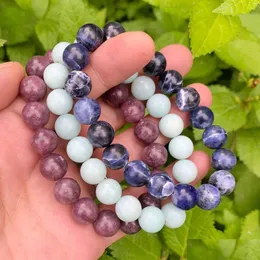 Beaded Mg1295 New Design Heart Chakra Yoga Bracelet Fashion Womens Gemstone Wrist Mala Lepidolite Personal Power Jewelry Dro Dhgarden Dhvwa