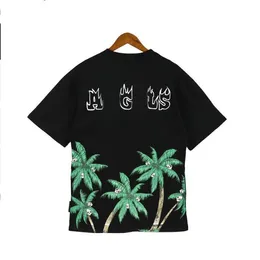 2023 НОВЫЕ дизайнерские мужские футболки футболка Palms Palmangel City Designer Limited Струйная печать граффити с буквенной печатью Мужские женские парусники с короткими рукавами Размер S-XL