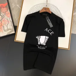Mens Carta Imprimir Camisetas Preto Moda Homens Designer Verão de Alta Qualidade Top Manga Curta Tamanho s-5xl