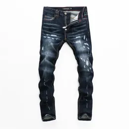 Plein Bear Classic Fashion PP Man Jeans Rock Moto Mens Casual Design Ripped Trousers nödställda mager denim Biker Jeans 157513280s