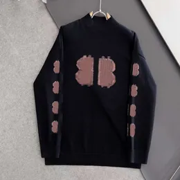 Zimowa wełna swetra dzianina bluza okrągła szyja designer designer pullover płaszcz mężczyźni kobiety naszyjnik sweter t -koszu