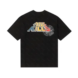 ギャラリー部ハラジュク23SSスプリングヴィンテージウォッシュレター印刷されたアートロゴを殺すロゴTシャツルーズ特大のヒップホップユニセックスティーティー06