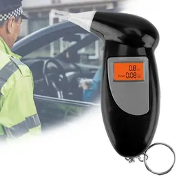 LCD -skärm Alkoholtestare Digital Alkoholdetektor Alkohol Breath Tester Breathalyzer Polis Alcotest Backlight Display Handhållare