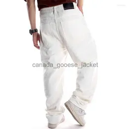 Jeans da uomo Jeans da uomo Uomo Street Dance Hiphop Moda Ricamo Nero Bordo largo Pantaloni denim Complessivamente Maschile Rap Hip HopL230911