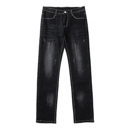 Herrens kostnadseffektiva stretch Slim-passande små raka jeans presenterade produkter Gröna byxor All-Matching Simple Clothing New