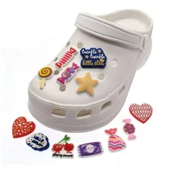 Shoe Parts Accessories Cartoon Charms Kawaii Japan Candy Sweet Bow Heart Flower Clog Jibz Fit Wristbands Girls Shoes Ornaments Drop De Dh4Sr