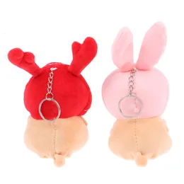Plush Keychains 1PC Puppy Schoolbag Cute Hamster Pendant Toy Doll Female Gift Childrens Bag Accessories 230911