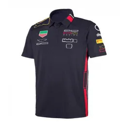 F1 Team Version Car Fan Racing Suit Män och kvinnor Summer Red Short-Sleeved T-shirt bilfläktbil snabbtorkande kläder Polo 190h