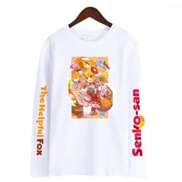 T Camisas masculinas O útil Senko San Anime Camisetas Moda Casual Mulheres O-Gobes Longo Longo Harajuku Esportes de Camiseta Sworts Tops HE--SHIRT OPS Ops