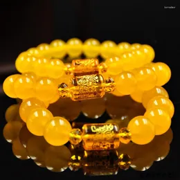 Strand Three Sides God Of Wealth Bracelet Men And Women Natural Crystal Beads Jewelry Wholesale