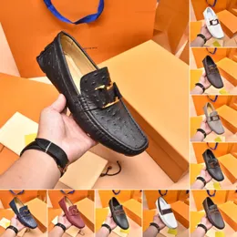90 Model Deri Erkekler Sıradan Ayakkabı Lüks Marka Yumuşak Konforlu Kayma Tasarımcı Loafers Erkekler Retro Moccasins İtalyan Işık Erkek Sürüş Ayakkabıları