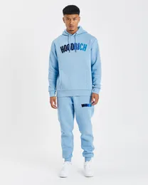 2023 Sporty zimowe Hoodrich Hoodie Men Tracksuit list Haftowa bluza do kolorowego niebieskiego solidnego zestawu swetra Fashion K7MP