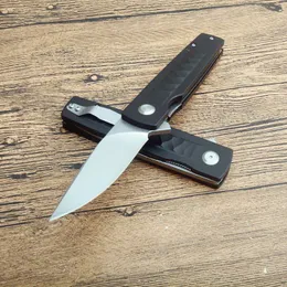 Coltello pieghevole Flipper G3502 di alta qualità D2 Lama satinata CNC Nero G10 Maniglia con cuscinetto a sfere Campeggio esterno Escursionismo Pesca Coltelli pieghevoli tascabili EDC