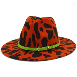 Basker fedora hattar kvinnor män ull cow cap western western cowboy hatt kor trilby jazz mössor curl brimblåsare fedoras