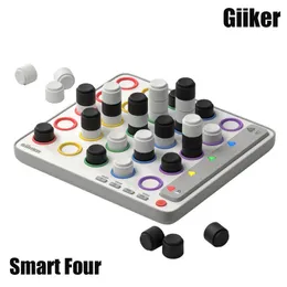 その他のおもちゃ2023 Giiker Smart Four Colorful 3D Electronic 4を連続して、子供向けのインテリジェントAIパワー戦略ボードゲームギフト230911