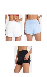 Shorts de designer de moda para mulheres shorts de cintura alta de secagem rápida para corrida de ioga