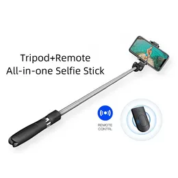 3 In 1 Wireless Selfie Tripod With Fill Light Flexible Selfie Stick Extendable Selfie Monopods with Detachable Wireless Remote Multifunctional Tripod