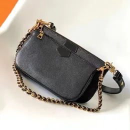 Designer bag chain handbag multi pochette Luxury fashion crossbody bag for women classic pattern pouches two in one removable gold chain leather strap shoulder bag