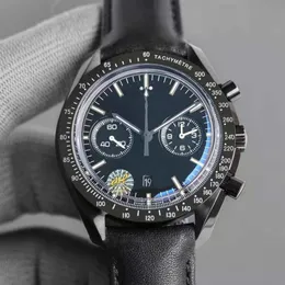 NUOVO orologio da uomo JHF 4 stili 44 25mm Moonwatch 9300 movimento automatico cronografo cinturino in pelle tessuto orologi meccanici da uomo253B