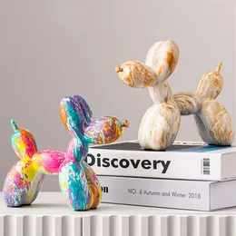 装飾的なオブジェクト図形のアートグラフィティカラフルな風船犬彫刻樹脂彫像ノルディックホームリビングルーム机の装飾229t