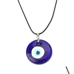 Pendant Necklaces Fashion 30Mm Evil Eye Pendants For Women Men Turkey Blue Eyes Lucky Necklace Choker Jewelry Accessories Drop Deliver Dhrbd