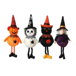 Plush Keychains Halloween Doll Bar Decor Pumpkin Ghost Witch Black Cat Pendant Scary Kids Gift Happy Party For Home 230911