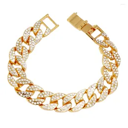 Halsband örhängen set manliga tillbehör Styliska smycken dekorativa guld charm armband strass pojkedekoration legering legeringsmiss diamant tennis