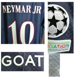 Home Textile 2022 Match Worn Player Issue Super Star Ligue 1 and UCL Maillot With Goat Sponsor Custom Name Number Soccer Patch Bad292p