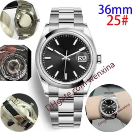Luxury Watch Watch Watches Gold 36 mm szerokość płaskiego paska 2813 Automatyczne mechaniczne stalowe pływanie Wodoodporne zegarek177x