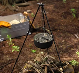 3-Section Camping Campfire Tripod Cooker Outdoor Tripod Cooking Accessories