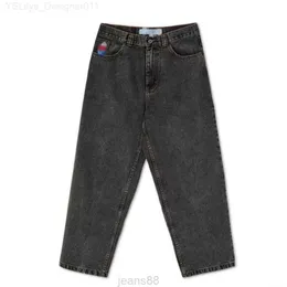 جينز للرجال Big Boy Jeans Designer Skater Wide Leg Lough Denim Dishual Dancual Pantsdhfw Huse Fashion Hush New Convalials L230911