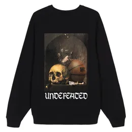 Skull Printed Mens Designer Hoodies Man and Women Pullover Undefeated Hoodie Loose Casual Hooded Sweatshirt Oversize Size S-2XL