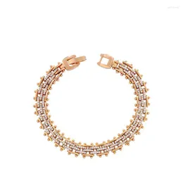 Link pulseiras mxgxfam (17,5 cm x 9 mm) banhado a ouro 18 k zircão para mulheres homens moda jóias