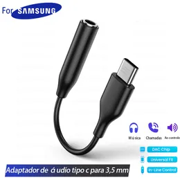 Original USB Type C To 3.5mm Jack Audio Cable Headphone Aux Adapter For Samsung Galaxy S22 Ultra S21 S20 Note 20 10 Plus A53 5G