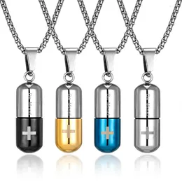 Charms Men Women's Healing System Can Open Necklace Ins Trendy Street Stainless Steel Pendant Hip-Hop Accessories Jewelry