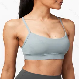 Y Yoga Bras Womens Sports Bielid-Bielid-Dwuściaste szlifowanie ciasne, cienkie paski seksowne zbiorniki Piękne kamizelki z tyłu zużycie stanika und286t