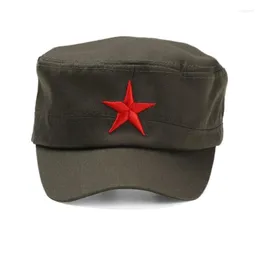 Бейсбольные кепки унисекс, хлопковая кепка в стиле милитари, весна-лето, пляжная уличная уличная крутая шляпа от солнца, плоский цилиндр с красной звездой