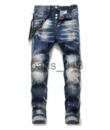 Men's Jeans 22SS mens Designer Jeans fashion Distressed Ripped Biker Slim Fit Motorcycle Denim For Men s Top Quality Fashion jean Mans Pants pour hommes x0911
