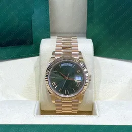 Prezydent Mens Watch 40 mm Rose Gold Automatyczny ruch mechaniczny Stal nierdzewna Wiele kolorowych Wysokiej jakości designerskie zegarki modowe Oryginalne pudełko